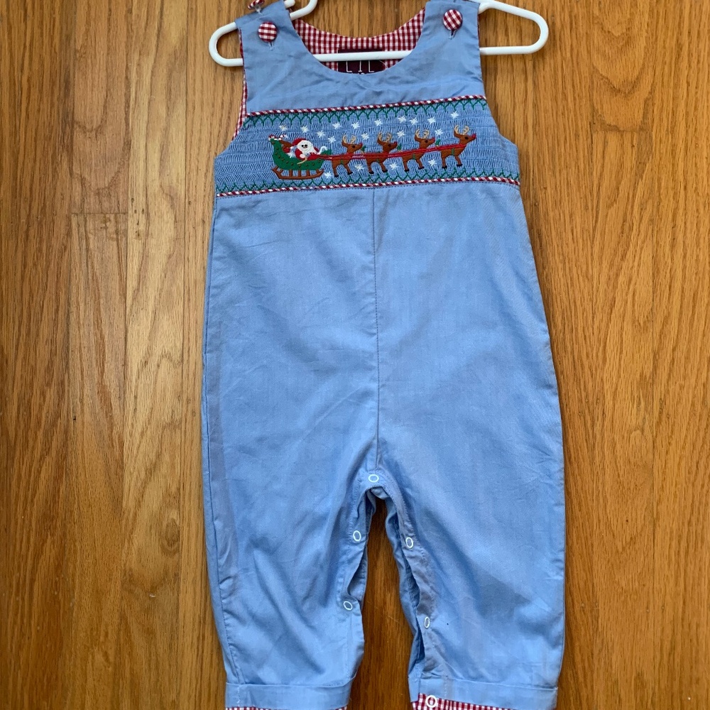Baby Boys Smocked Holiday One-Piece